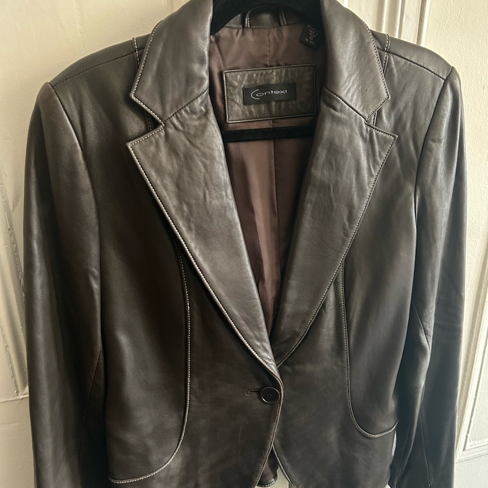 Vintage Context Brown Leather Jacket - image 4